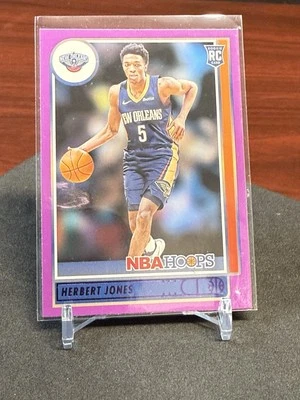 2021-22 Hoops #243 Herbert Jones Purple Rookie New Orleans Pelicans QB3 - Image 1 of 3