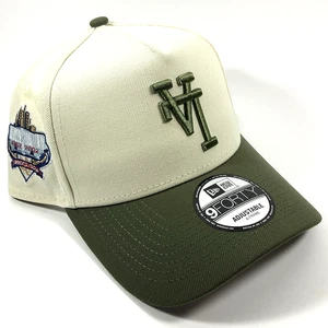 New Era Upside Down LA Dodgers Cream Olive 9FORTY A-Frame Snapback Hat Cap - Picture 1 of 9