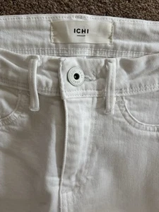 Ichi Ladies Erin Ivana Capri White Jeans/Jeggings EU Size 36 = UK Size 8 - Picture 1 of 10