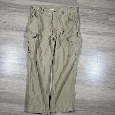 Pantalones cargo Carhartt caqui FR resistentes al fuego ropa de trabajo utilitaria talla 40x32 Foto 1 de 4