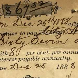 1888 Quittung Hillsboro Hardware Co. Hillsboro Ohio Citizens National Bank - Bild 1 von 9