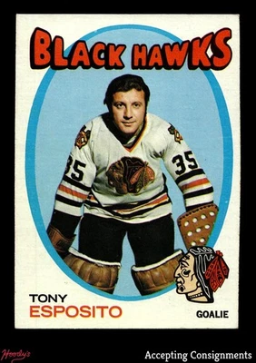 1971-72 Topps #110 Tony Esposito Blackhawks EX - EX/MT Foto 1 de 2