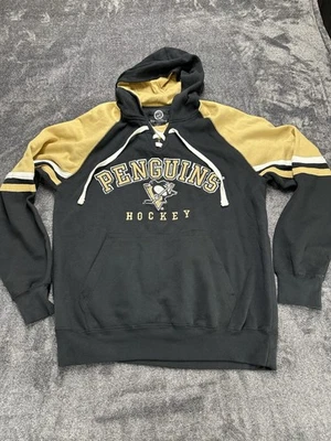 Pittsburgh Penguins Hoodie Mens Large Black GIII Sports By Carl Banks NHL Hockey — 第 1/4 张图片