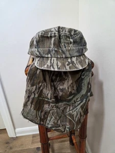 Vintage Mossy Oak Treestand Short Bill Hat With Facemask - Bild 1 von 5