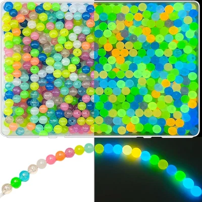 1200 Pcs 6Mm Glow in the Dark Acrylic Beads for Jewelry Making - Image 1 of 4