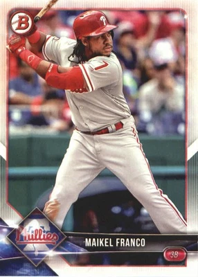 Tarjeta de béisbol 2018 Bowman #13 Maikel Franco Foto 1 de 2