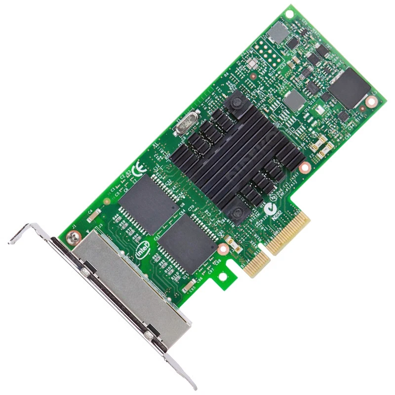 LOW PROFILE Intel I350-T4 Quad-Port 4x Gigabit-LAN PCIe 2.0 x4 I350T4BLK - Bild 1 von 1