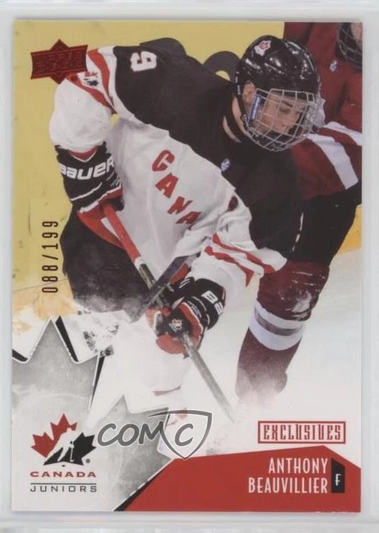 2015 Upper Deck Team Canada Juniors Exclusives /199 Anthony Beauvillier #74 - Image 1 of 2