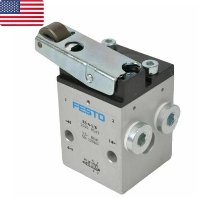 Válvula de palanca de rodillo Festo RS-4-1/8 4 puertos 2 posiciones 3,5-8 bar 2949 - Stock en EE. UU. Foto 1 de 4