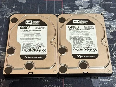 (2) Western Digital Caviar Black 640GB Hard Drive 7200RPM 3.5" WD6401AALS HDD - Image 1 of 4