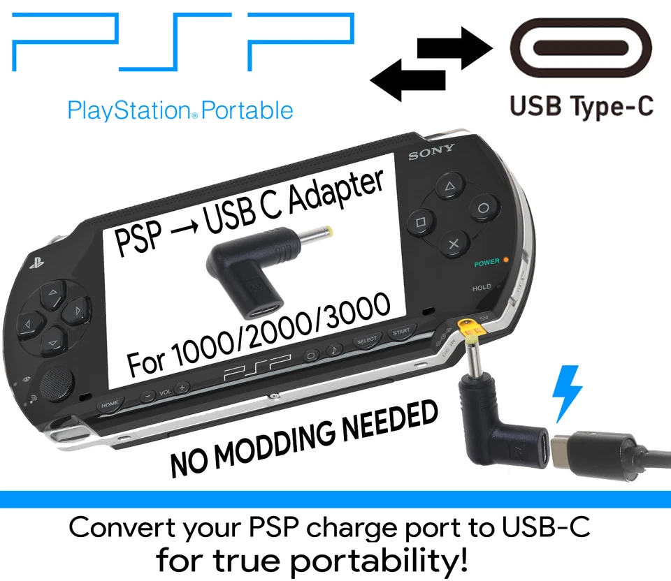 PSP USB Type-C Converter Adaptor