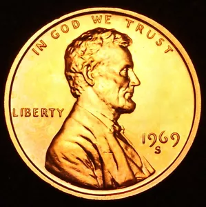 1969 S Lincoln Memorial Proof Penny from Proof Set - Picture 1 of 2