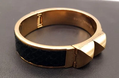 Michael Kors Bracelet Python Black Leather Gold Tone - Image 1 of 4