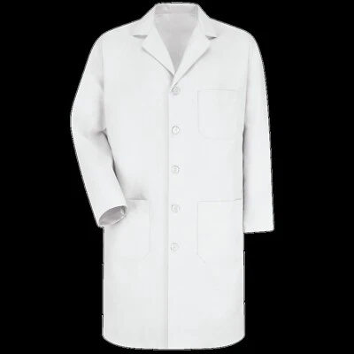 Red Kap KP1S Lab Coat, Long Sleeve, Pockets, Buttons, 80/20 Blend (1pc) Medium - Image 1 of 4