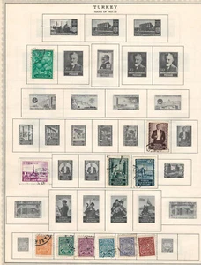 TURKEY 1947-52 Very Fine Used Stamps Hinged on List: 2 Sides - Picture 1 of 10