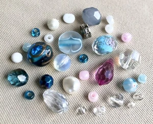 Vintage Mixed Beads, Millefiori, Glass, Lampwork, Freshwater Pearl, 2-12mm, #BP - Picture 1 of 7