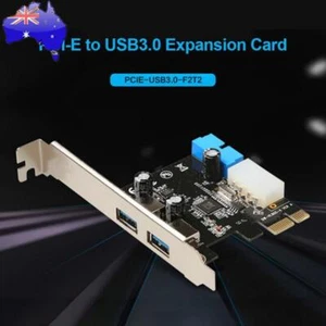 2 Ports USB PCIE Expansion Card PCI Express to USB 3.0 20Pin Hub Adapter - Picture 1 of 8