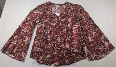 Джессика Симпсон - Лесли богемное - мать-природа - красный цветочный - размер: XS - Изображение 1 из 4