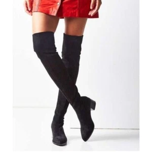 Sol Sana Aden Over The Knee Black Suede Australia Boots Size 35 - Picture 1 of 14