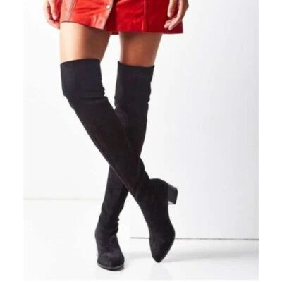 Австралийские сапоги Sol Sana Aden высотой выше колена черные замшевые размер 35 - Изображение 1 из 4