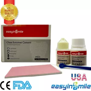 Dental Glass Ionomer Cement Permanent Luting For Crowns Bridges Veneer 20g+10ml  - Picture 1 of 10