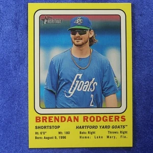 2018 Topps Heritage MiLB #69CC-BR: Brendan Rodgers [Transogram] (INS-141) - Picture 1 of 1
