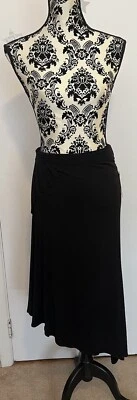 Studio M Black Asymmetrical Embroidered Skirt Sz XS NWT - Image 1 of 4