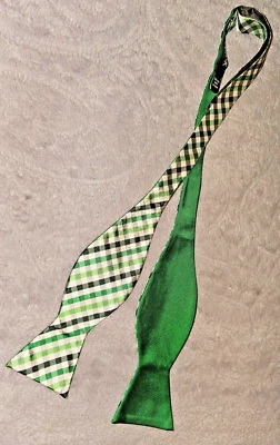 Pajarita JOS A BANK Exec. Colección 100% Seda Verde/Negro Geométrica Ajustable Foto 1 de 3