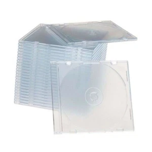 200 New single Slim Clear CD/DVD/VCD Jewel Cases Storage Boxes 5.2mm - Picture 1 of 1