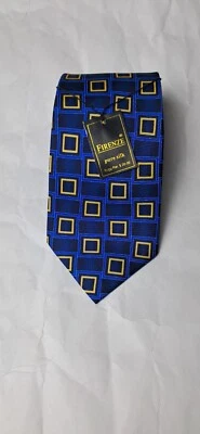 Corbata geométrica Firenze nueva con etiquetas seda pura L=56' W=4' Foto 1 de 4