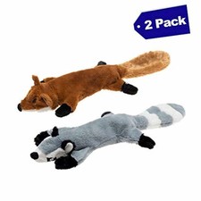 New listing
Expawlorer Dog Chew Toy Set Built-in Squeaker Ball 2pcs Toys, Raccoon Fox for