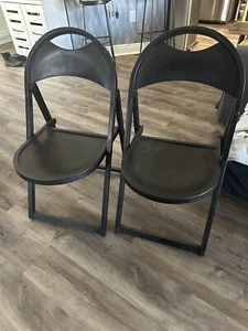 Juego de 2 sillas plegables vintage de la Unión Soviética con respaldo curvo de madera hechas en la URSS - Imagen 1 de 13