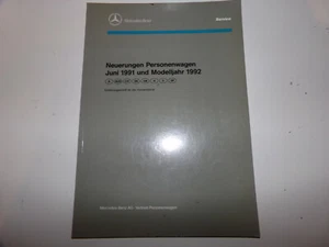 Werkstatthandbuch Mercedes Neuerungen Typenreihe 124 , 129 , 140 , 201 1991/1992 - Bild 1 von 2