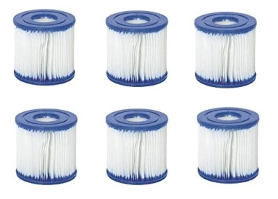 BESTWAY COLEMAN POOL VII FILTER 530 PUMP REPLACEMENT CARTRIDGE 6 PACK 58283E - Image 1 of 3