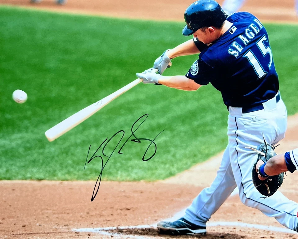 Foto autografiada firmada por Kyle Seager de 8x10 MLB béisbol Seattle Mairners automática Foto 1 de 1