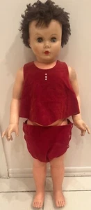 VINTAGE ALLIED EASTERN DOLL 35” AE PATTI PLAYPAL TYPE JOINTED WALKER W CLOTHES - Picture 1 of 10