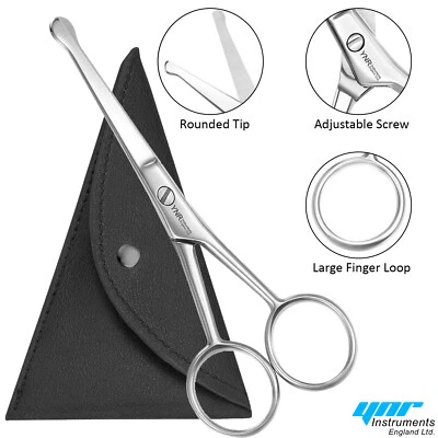YNR INSTRUMENTS LTD Nose Hair Trimming Scissors Grooming Mustache & Beard Eyebrow Facial Ear Hair