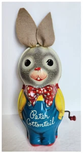 Mattel Peter Cottontail Blechspielzeug zum Aufziehen; 1953 Vintage Musical Bunny Rabbit - sehr guter Zustand + - Bild 1 von 5