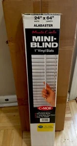 New Lot of 4 Light Filtering 1” Vinyl Mini Blind 🪟 24” x 64” Alabaster Beige - Picture 1 of 11