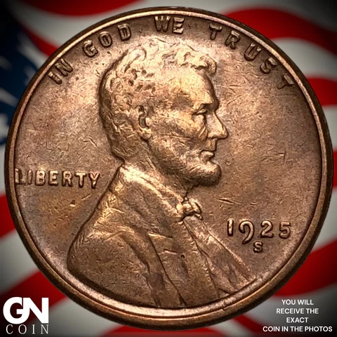 1925 S Lincoln Cent Wheat Penny  Q7420 Cover