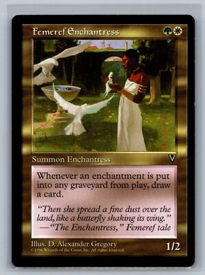 Magic The Gathering Visions Femeref Enchantress MTG TCG CCG - Image 1 of 2