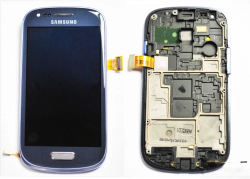 FRONTSAMI8190-B Display Lcd per Samsung I8190 Galaxy S3 Mini blu+Touchscreen GH9 - Bild 1 von 1
