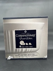CorningWare French White 6 Piece Bakeware Set New in Box FAST Shipping! - Picture 1 of 5