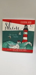 Shine Color Your Life Beautiful Adult Coloring Book Christian Faith Beach  - Picture 1 of 12
