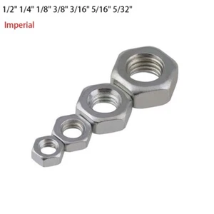 Sechskant-Muttern DIN 934 verzinkt BSW 1/2" 1/4" 1/8" 3/8" 3/16" 5/16" 5/32" 4# - Picture 1 of 10