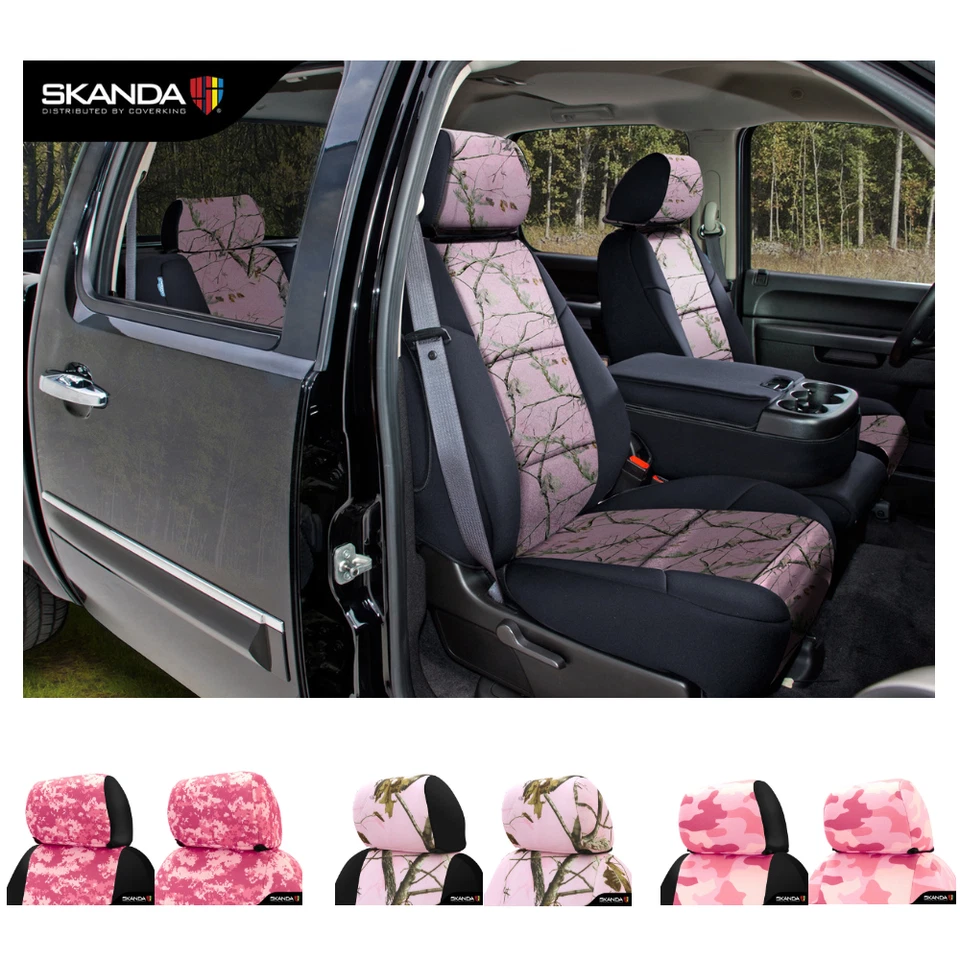 Fundas de asiento Neosupreme Coverking rosa camuflaje ajuste personalizado para Chevy Suburban Foto 1 de 1