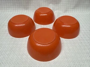 Vintage Hazel Atlas Milchglas Orangenschale strukturiert Suppe Müslischale Set 4 - Bild 1 von 15