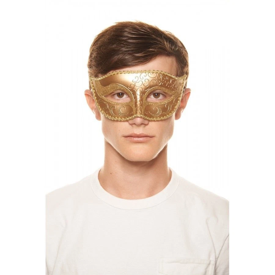 Venetian Classic Men Boys Eye Mask Masquerade Costume Ball dress up Prom Party - Image 1 of 2