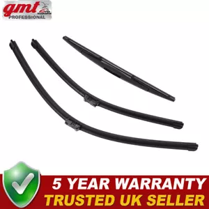 3x For Vauxhall Meriva B/MK2 2010-2017 Front Rear Wiper Blades Windscreen Wipers - Picture 1 of 17