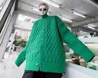 Men's Warm Turtle Neck Long Sleeve Loose Kniting Sweaters Cardigan Fashion Coat